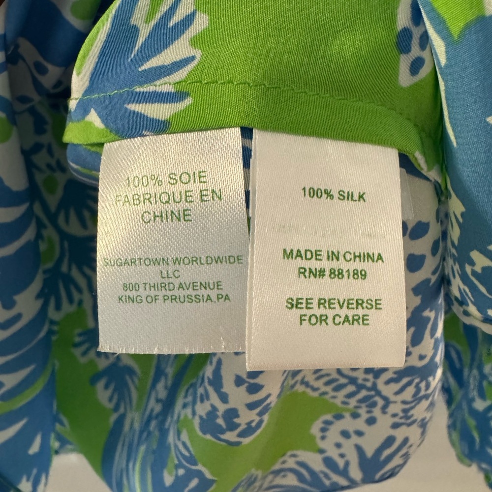 Lilly Pulitzer Camille Silk Top - Picture 2 of 4